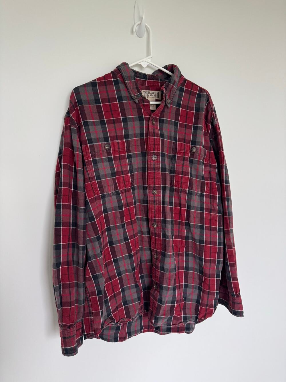 Duluth Trading Company Men's XL Plaid Button Down Flannel Work Shirt Outdoor